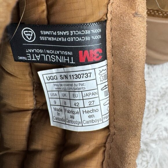 UGG Classic Mini Pull-On 3M Weather Slip On Boots Chestnut Brown Mens Size 9 US main image 11